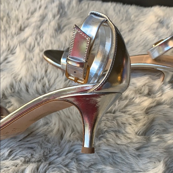 J Crew mirror metallic kitten heel sandals - Picture 4 of 6